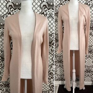 RALPH LAUREN ✨ CASHMERE duster long cardigan soft pale pink Robe loungewear